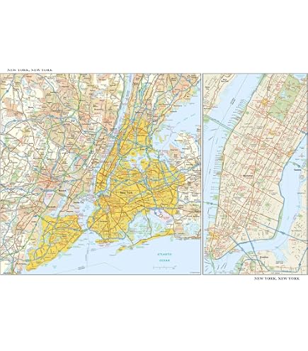 Amazon | ニューヨーク州壁地図 - 25インチ x 27インチ ラミネート加工